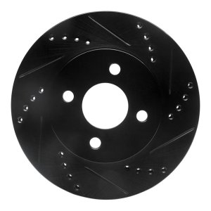 Chevrolet Cobalt Brake Rotor (1) - Front Right - R1 Concepts - Drilled & Slotted - Black - `03-`10